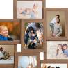 Collage Photo Frame for 10 Photos - Light Brown MDF