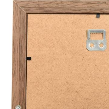 Collage Photo Frame for 10 Photos - Light Brown MDF