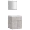 Stylish Bathroom Furniture Set in Concrete Grey | Hipomarket