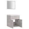 Stylish Bathroom Furniture Set in Concrete Grey | Hipomarket