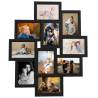 Collage Photo Frame for 10x(10x15 cm) Pictures - Black MDF