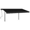 Manual Retractable Awning with LED - 4.5x3.5m Anthracite