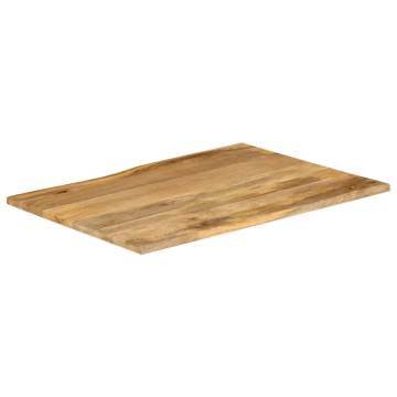 Live Edge Solid Wood Mango Table Top | 100x80 cm