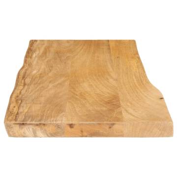 Live Edge Solid Wood Mango Table Top - 100x40x3.8 cm