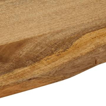 Live Edge Solid Wood Mango Table Top - 90x80x3.8 cm