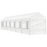 White Gazebo with Roof 13.38x2.28m - Durable Outdoor Shelter