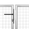 Durable Silver Steel Garden Gate 500x150 cm | HipoMarket