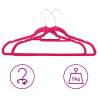 50 pcs Anti-slip Pink Velvet Clothes Hanger Set | HipoMarket