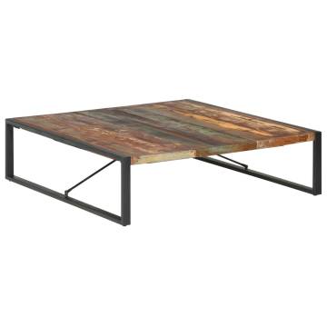 Industrial Coffee Table 140x140 cm - Solid Reclaimed Wood