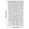 Fly Curtain Light Grey & White 118x220 cm - Chenille Insect Shield