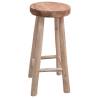 Solid Teak Wood Bar Stool - Rustic Charm for Any Space