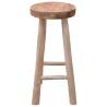 Solid Teak Wood Bar Stool - Rustic Charm for Any Space