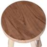 Solid Teak Wood Bar Stool - Rustic Charm for Any Space