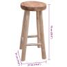 Solid Teak Wood Bar Stool - Rustic Charm for Any Space