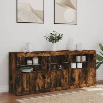 LED Sideboard in Smoked Oak - Modern & Stylish Storage Solution