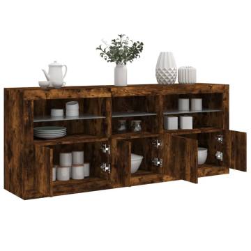 LED Sideboard in Smoked Oak - Modern & Stylish Storage Solution