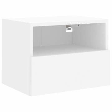 White TV Wall Cabinet - 40x30x30 cm Engineered Wood