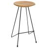 Rustic Solid Teak Wood Bar Stools - Set of 2 | Hipomarket