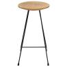 Rustic Solid Teak Wood Bar Stools - Set of 2 | Hipomarket