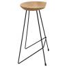 Rustic Solid Teak Wood Bar Stools - Set of 2 | Hipomarket