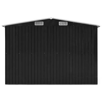 Durable Anthracite Garden Shed - Galvanised Steel Storage