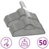 50 pcs Clothes Hanger Set Anti-slip Grey Velvet Colour grey Quantity in Package 50 Number of 1 