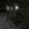 Outdoor Floor Lamps 3pcs Black 80 cm Stainless Steel Colour black Size 80 cm Quantity in Package 3 Bulb Quantity 1 