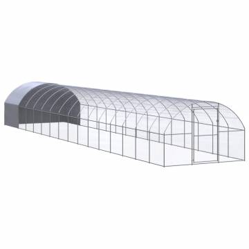 Outdoor Chicken Coop 3x16x2m Galvanised Steel - HipoMarket