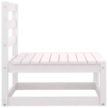 Garden Middle Sofas: 3 pcs White Solid Wood Pine - Hipomarket