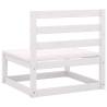 Garden Middle Sofas: 3 pcs White Solid Wood Pine - Hipomarket