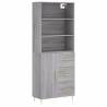 Elegant Highboard Grey Sonoma - Stylish Storage Solution