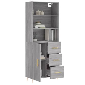 Elegant Highboard Grey Sonoma - Stylish Storage Solution