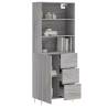 Elegant Highboard Grey Sonoma - Stylish Storage Solution