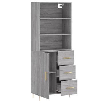 Elegant Highboard Grey Sonoma - Stylish Storage Solution