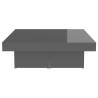 Stylish High Gloss Grey Coffee Table - 90x90x28 cm