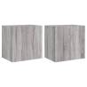 Stylish Grey Sonoma TV Wall Cabinets - 2 pcs | Home Storage