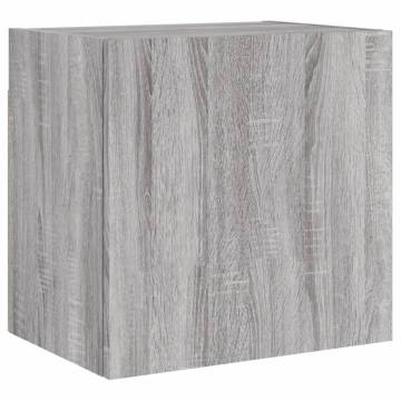 Stylish Grey Sonoma TV Wall Cabinets - 2 pcs | Home Storage