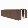 Garden Shed 257x580x181 cm Metal Brown Colour brown Size 257 x 580 x 181 cm 