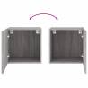 Stylish Grey Sonoma TV Wall Cabinets - 2 pcs | Home Storage