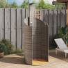 Outdoor Shower Grey 100x100x241.5 cm Poly Rattan and Acacia Wood Colour grey Quantity in Package 1 