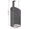 Stylish Outdoor Shower Grey - 100x100x241.5 cm | HipoMarket