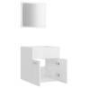 2 Piece High Gloss White Bathroom Furniture Set | Hipomarket