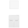 2 Piece High Gloss White Bathroom Furniture Set | Hipomarket