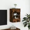 Stylish TV Wall Cabinet with LED Lights – Smoked Oak