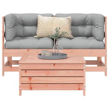 3 Piece Garden Sofa Set - Solid Wood Douglas Fir | HipoMarket