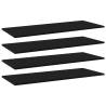 Bookshelf Boards 4 pcs Black 100x40x1.5 cm Engineered Wood Colour black Size 100 x 40 x 1.5 cm Quantity in Package 4 