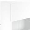 Stylish TV Wall Cabinet with LED Lights - White 78.5x30 cm