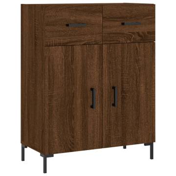 Elegant Brown Oak Highboard - 69.5x34x180 cm Engineered Wood