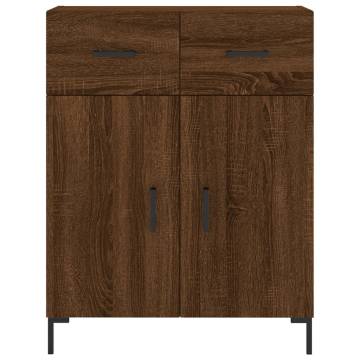 Elegant Brown Oak Highboard - 69.5x34x180 cm Engineered Wood