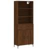 Elegant Highboard Brown Oak - 69.5x34x180 cm | HipoMarket